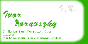 ivor moravszky business card